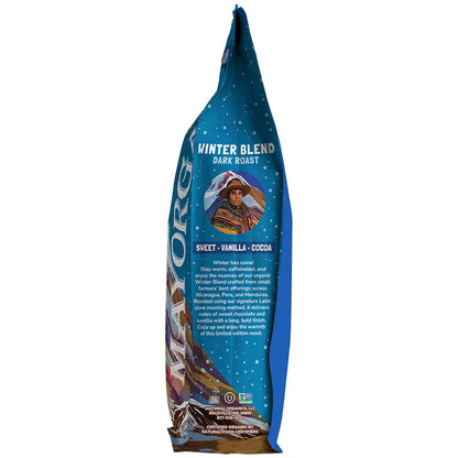 Mayorga Organic Winter Blend, USDA Organic, Dark Roast, Whole Bean Coffee, 2lb, 2-pack