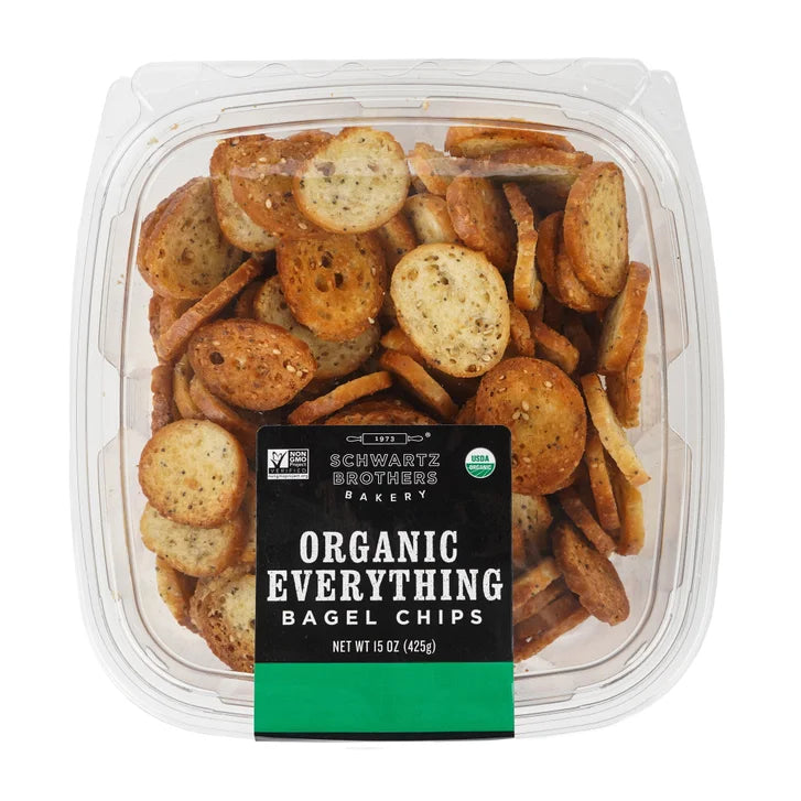 Schwartz Brothers Bakery, Organic Everything Bagel Chips, 15 oz