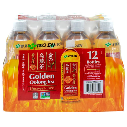 Ito En Golden Oolong Tea, Unsweetened, 16.9 oz, 12-count