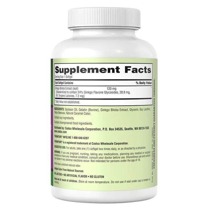 trunature Ginkgo Biloba, 340 Softgels