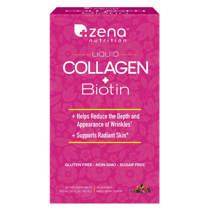 Zena Liquid Collagen + Biotin, 30 Fluid Ounces