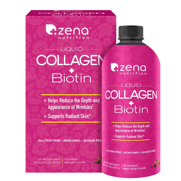 Zena Liquid Collagen + Biotin, 30 Fluid Ounces