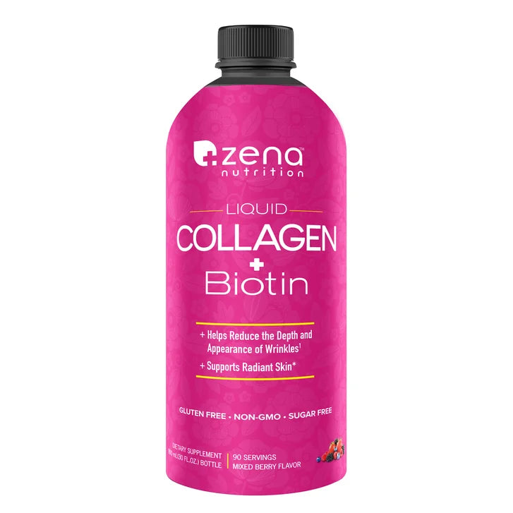 Zena Liquid Collagen + Biotin, 30 Fluid Ounces