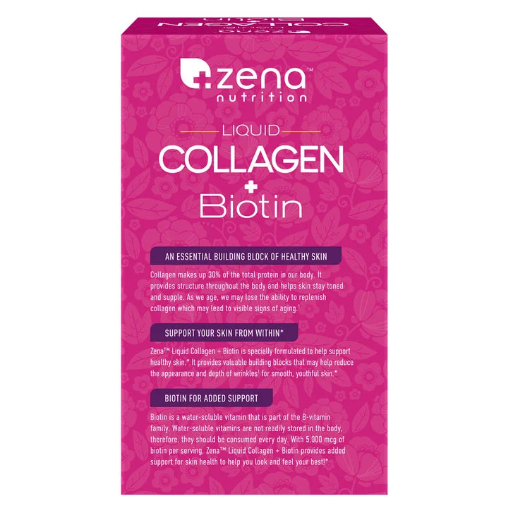 Zena Liquid Collagen + Biotin, 30 Fluid Ounces