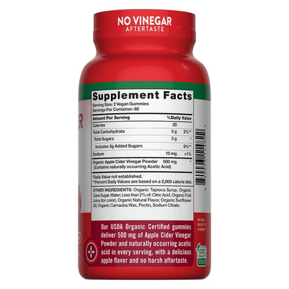 Nature's Truth USDA Organic Apple Cider Vinegar 500 mg., 120 Gummies