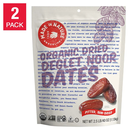 Made in Nature USDA Organic Dates 40 oz, 2-pack