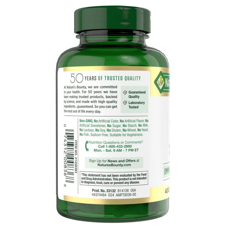Nature's Bounty Zinc 50 mg, 400 Caplets