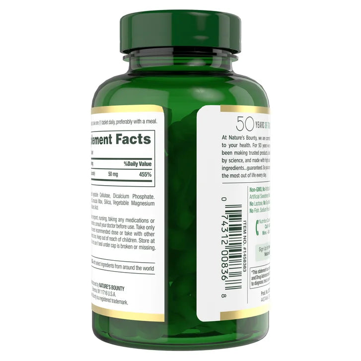 Nature's Bounty Zinc 50 mg, 400 Caplets