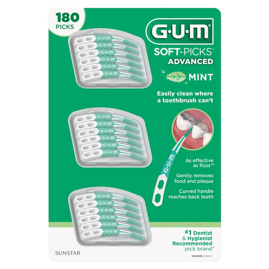 GUM Soft-Picks Advanced Mint, 180-count