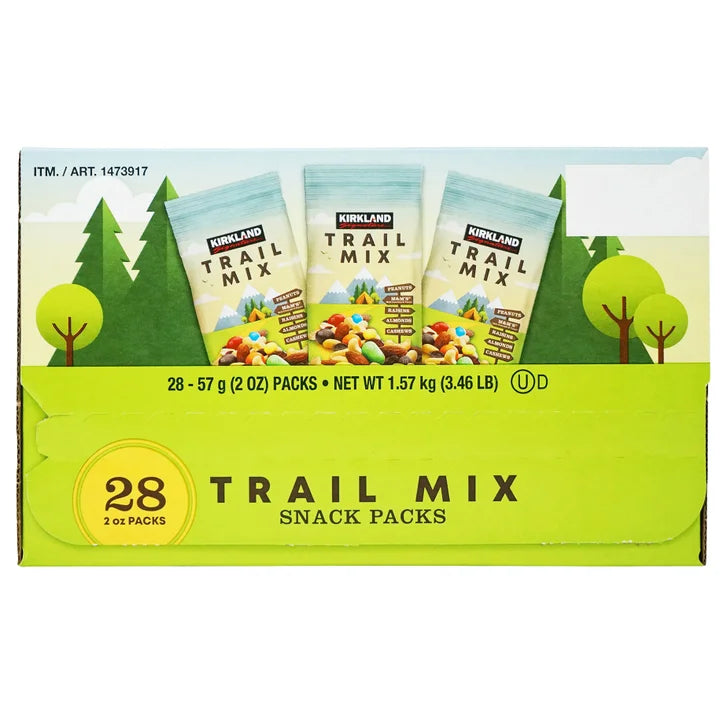 Kirkland Signature Trail Mix Snack Packs, 2 oz, 28-count