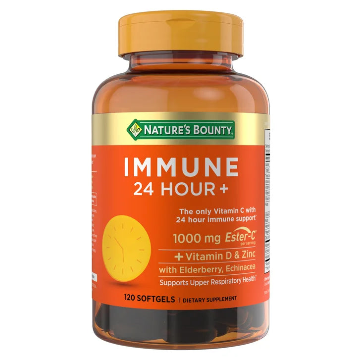 Nature's Bounty Immune 24 Hour +, 120 Softgels