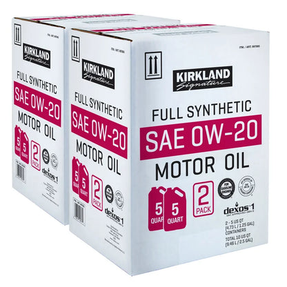 Kirkland Signature 0W-20 Full Synthetic Motor Oil 5-quart, 4-pack