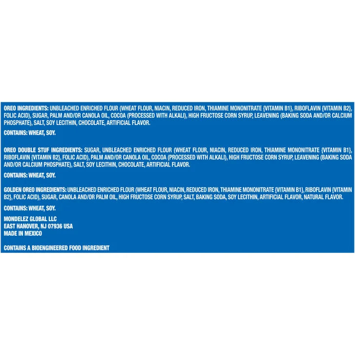 OREO Sandwich Cookies, Variety Pack, 60-count