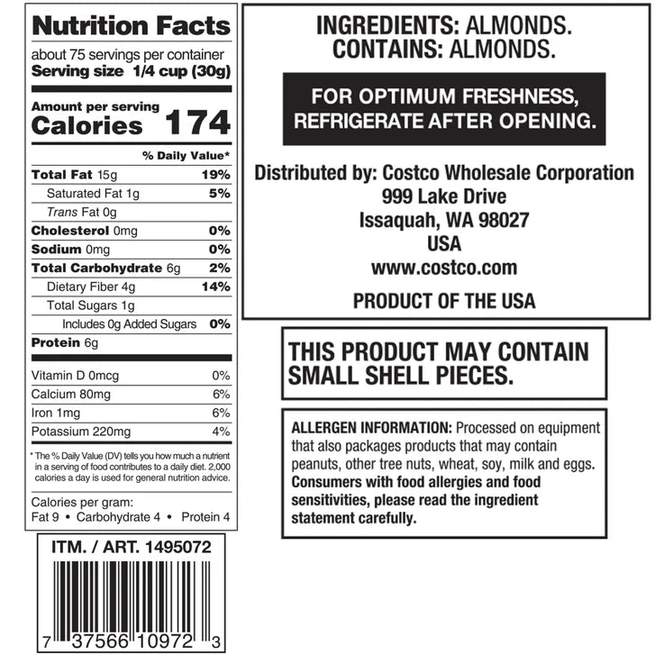 Sliced Almonds, 5 lbs