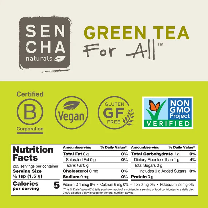 Sencha Naturals Everyday Matcha Green Tea Powder, 3-pack