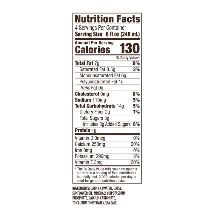 Califia Farms, Cafe Oat Milk, 32 fl oz, 6-Count