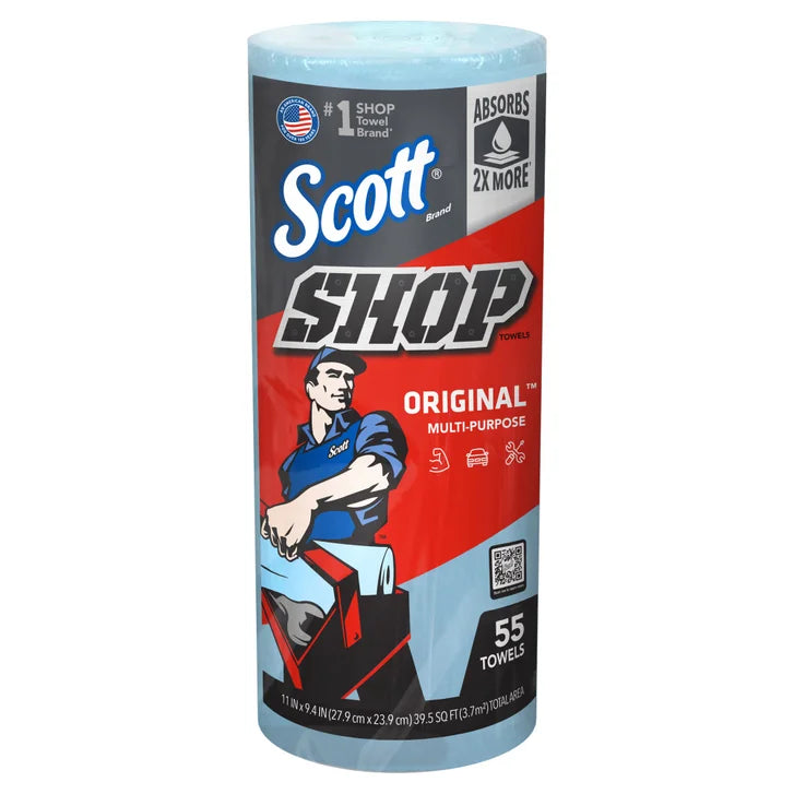 Scott Shop Towels, Original Multi-Purpose, Blue, 10-count