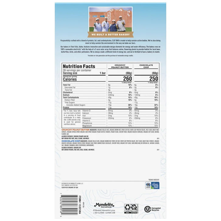 CLIF BAR Energy Bar, Variety Pack, 2.4 oz, 26-count