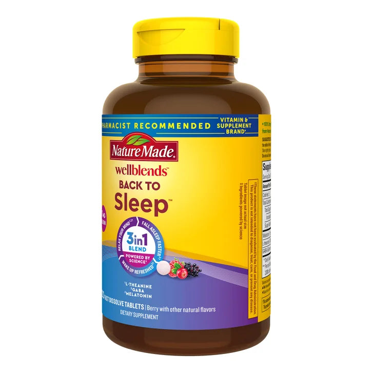 Nature Made Wellblends Back to Sleep, 120 Fast Dissolve Tablets