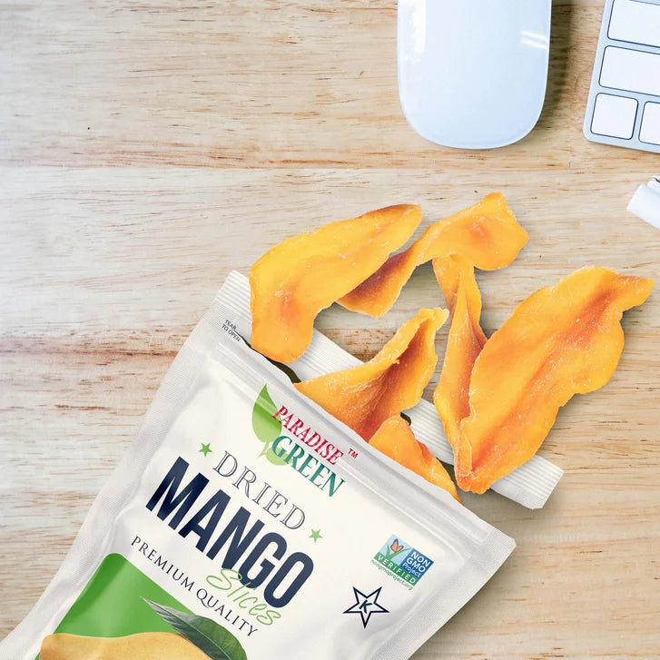Paradise Green Premium Dried Mango Slices, 3.5 oz, 8-count