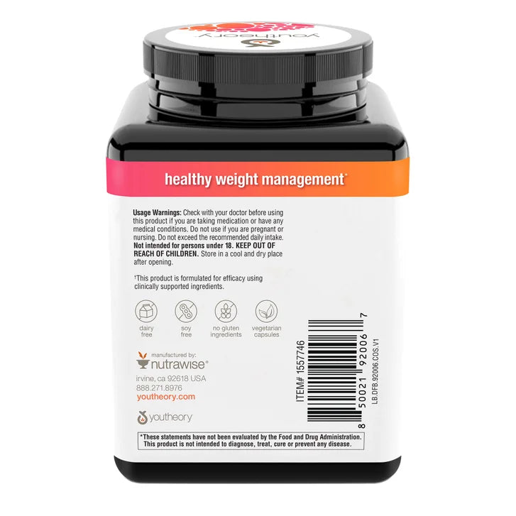 youtheory Daily Fat Burner, 130 Vegetarian Capsules