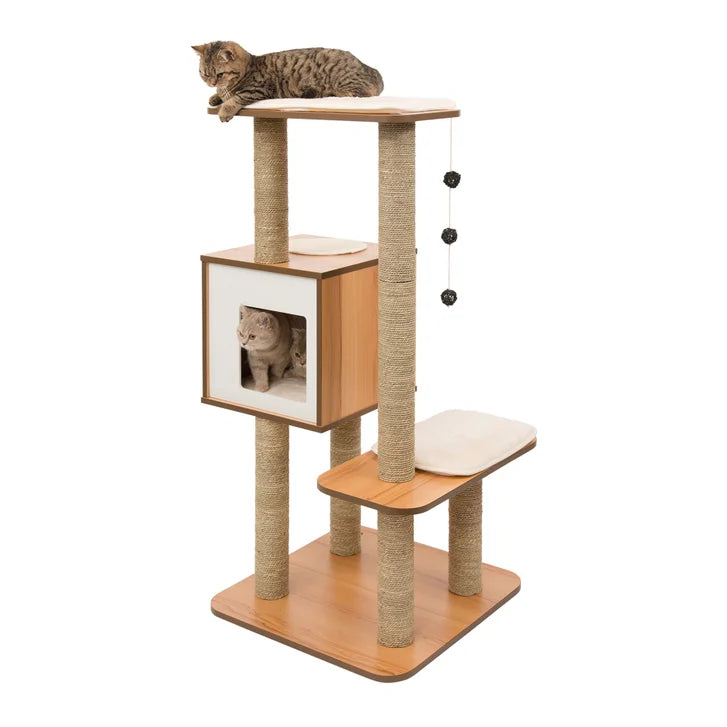 Vesper High Base Cat Tree - Walnut