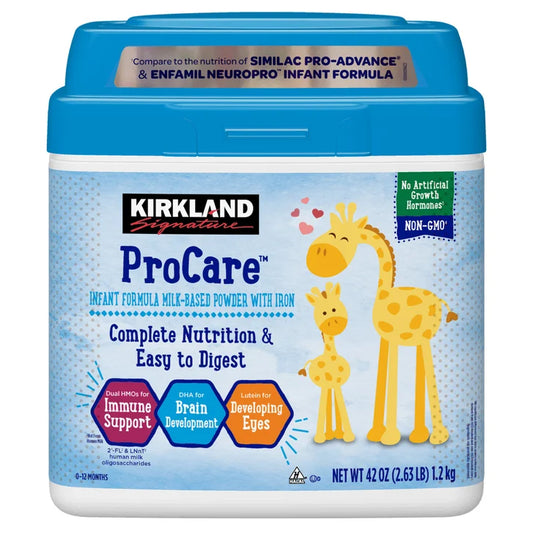Kirkland Signature ProCare with Dual HMO's, Non-GMO Infant Formula, 42 oz, 2-pack