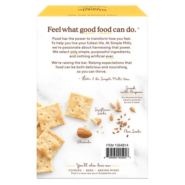 Simple Mills Almond Flour Sea Salt Crackers, 10 oz, 2-count