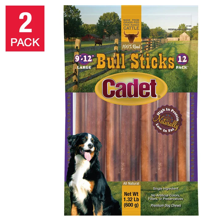Cadet Bull Stick Variety 9"-12" 2-pack