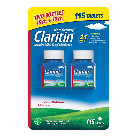 Claritin 10 mg Non-Drowsy 24 Hour, 115 Tablets