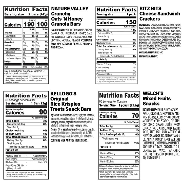 Office Snacks Variety Box, 66-piece