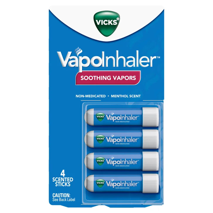 Vicks VapoInhaler Soothing Vapors, 4 Scented Sticks