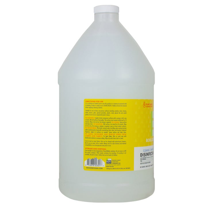 Boulder Clean Disinfectant Cleaner, Fresh Lemon, 128 fl oz