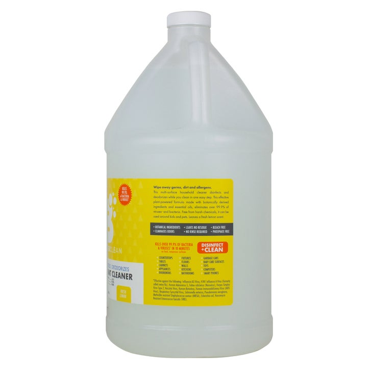 Boulder Clean Disinfectant Cleaner, Fresh Lemon, 128 fl oz