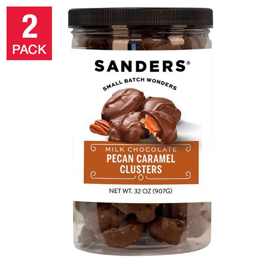 Sanders Milk Chocolate Pecan Caramel Clusters 2-Pack (32 OZ)