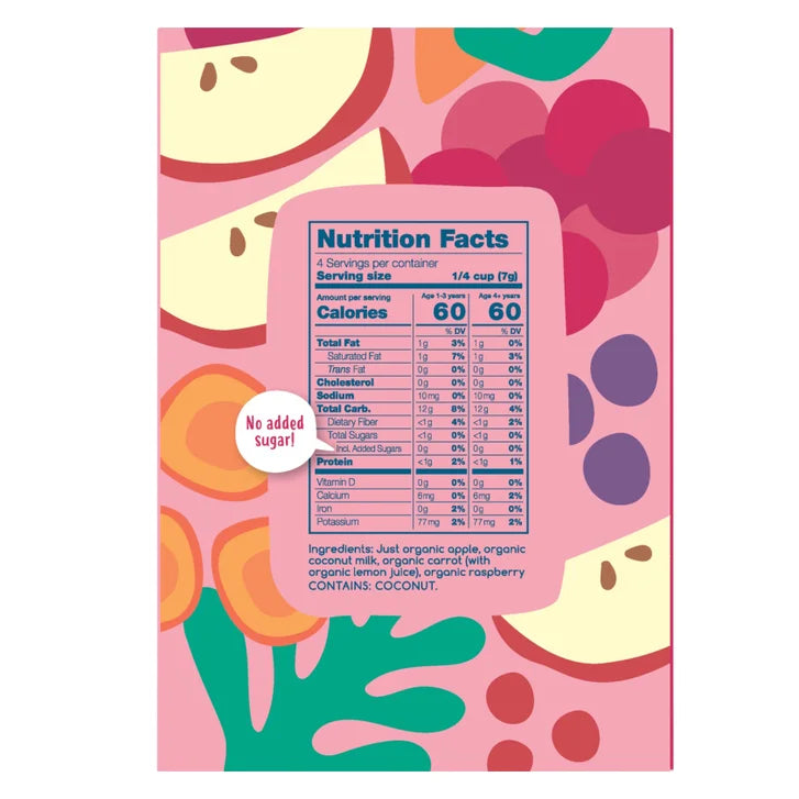 Amara Organic Yogurt Smoothie Carrot Raspberry Melts, 4 (1 oz) bag per box