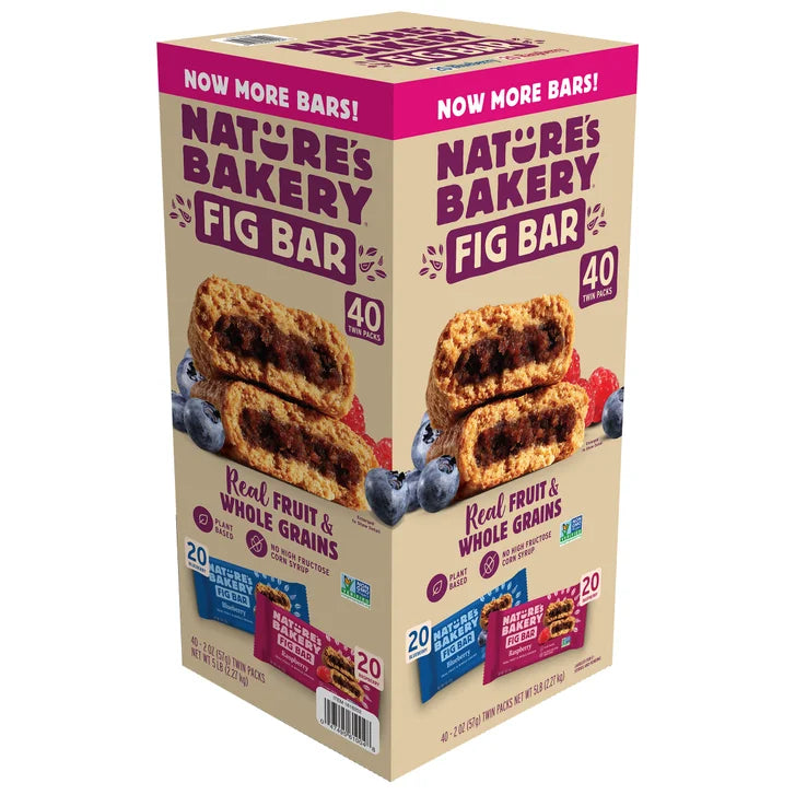 Nature's Bakery Fig Bar, Variety Pack, 2 oz, 40-count