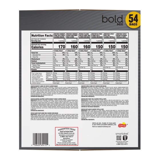 Frito Lay Bold Mix, 1 oz, Variety Pack, 54-count