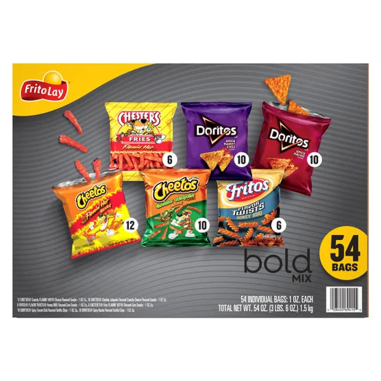 Frito Lay Bold Mix, 1 oz, Variety Pack, 54-count