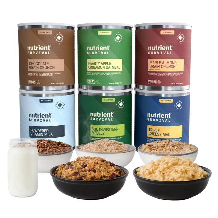 Nutrient Survival Freeze Dried Emergency Food Supply 6-count (122 Total Servings)