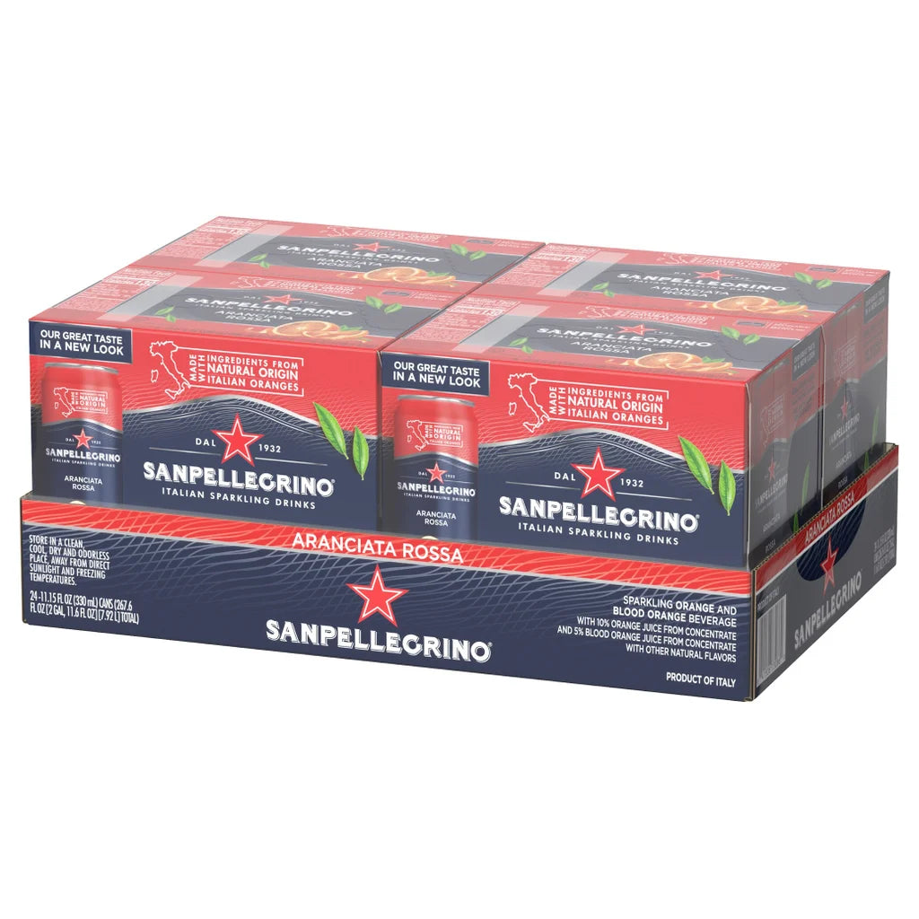 San Pellegrino Italian Sparkling Drink, Aranciata Rossa, 11.15 fl oz, 24-count