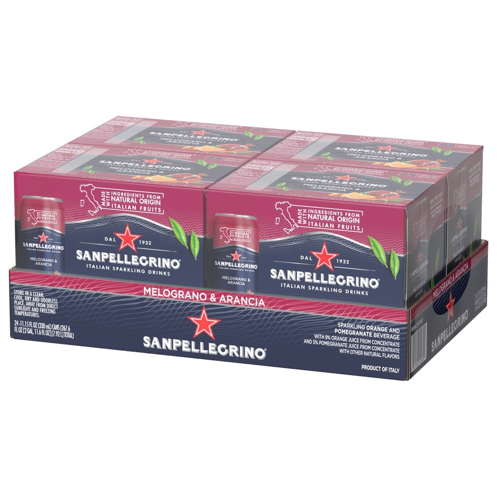 San Pellegrino Italian Sparkling Drink, Melograno & Arancia, 11.15 fl oz, 24-count