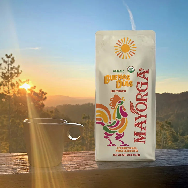 Mayorga Buenos Días, USDA Organic, Light Roast, Whole Bean Coffee, 2lb, 2-pack