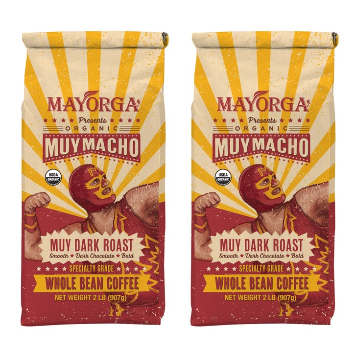 Mayorga Muy Macho, USDA Organic, Muy Dark Roast, Whole Bean Coffee, 2lb, 2-pack