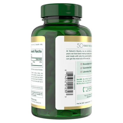 Nature's Bounty Magnesium Glycinate 240 mg, 180 Capsules