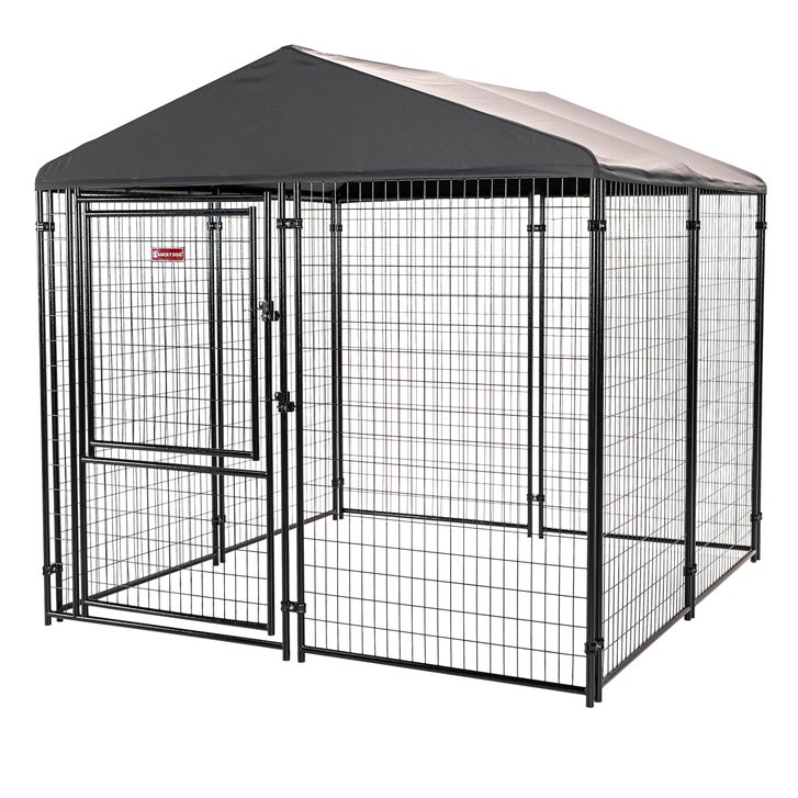 Lucky Dog STAY Series Executive Dog Kennel 8'x8' with Privacy Screen