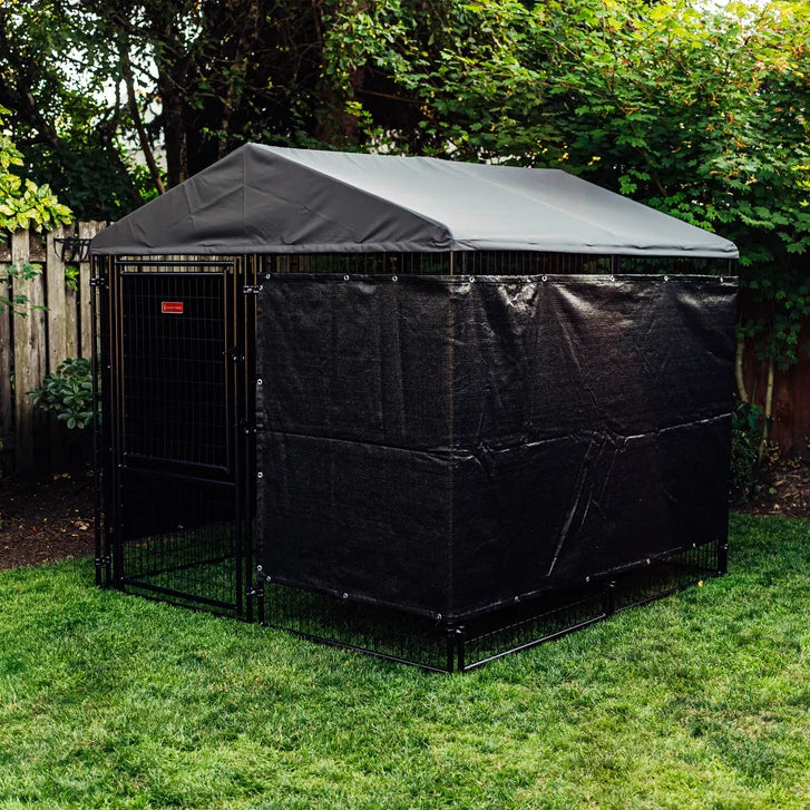 Lucky Dog STAY Series Executive Dog Kennel 8'x8' with Privacy Screen