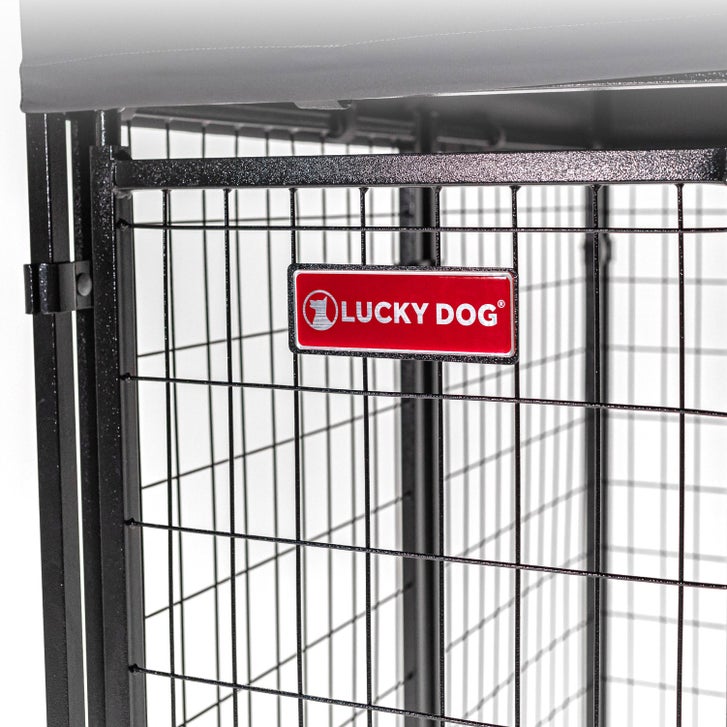 Lucky Dog STAY Series Executive Dog Kennel 8'x8' with Privacy Screen