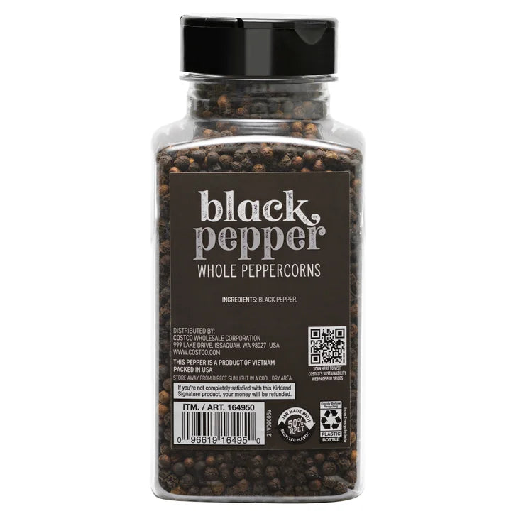 Kirkland Signature, Whole Black Peppercorn, 14.1 oz