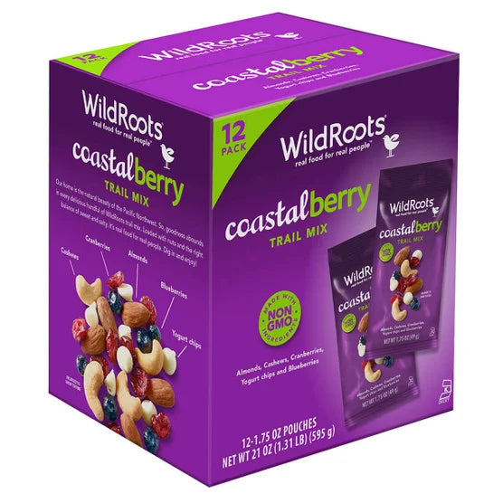 WildRoots Trail Mix, Coastal Berry Blend, 1.75 oz, 12-count